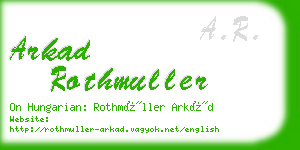 arkad rothmuller business card